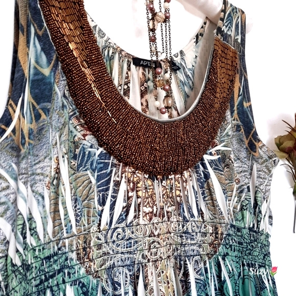 APT.9 Scoop Neck Sleeveless Sundress - Picture 2 of 6